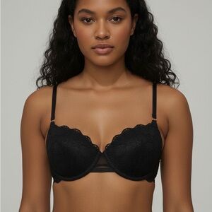 DKNY Black Lace Underwire Bra